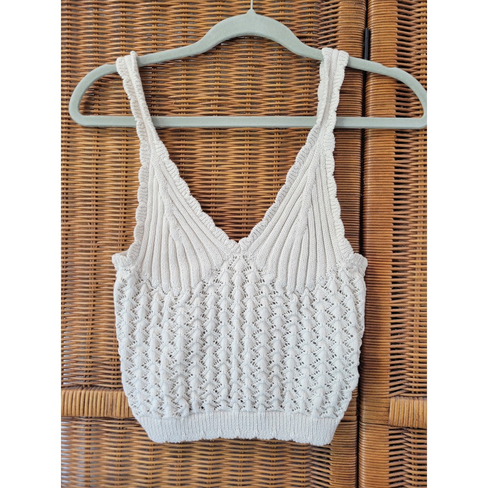H&M Cropped Crochet Tank Top – Women's Medium